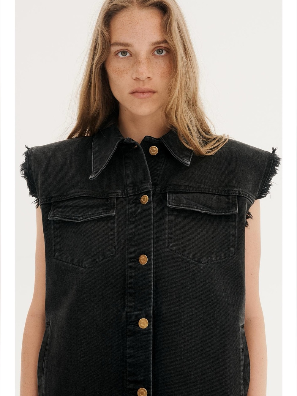 WILLY CHAVARRIA X ZARA SLEEVELESS DENIM DRESS - Picture 10 of 10